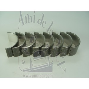 Jeu de 8 demi coussinets de bielles 1 mm Traction 11 et 15cv