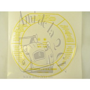 Autocollant filtre à air noir rond DS