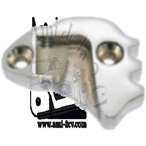 Gâche de serrure de porte droite chromée DS