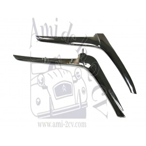 Jeu de charnières trappe coffre chromée DS