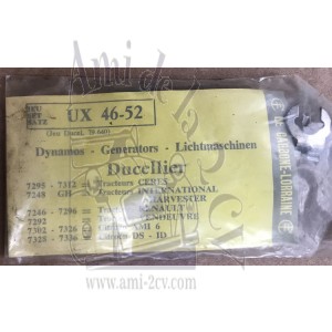 Paire de charbons de Dynamo UX 46-52 Citroën ID DS