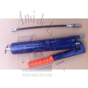 Pompe à graisse avec embout souple pour graisser pivots et coulisseaux de cardans sur les 2cv , Dyane , Méhari, Ami 