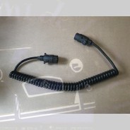 Câble hélicoidal de branchement remorque ou tire deuche avec 2 prises